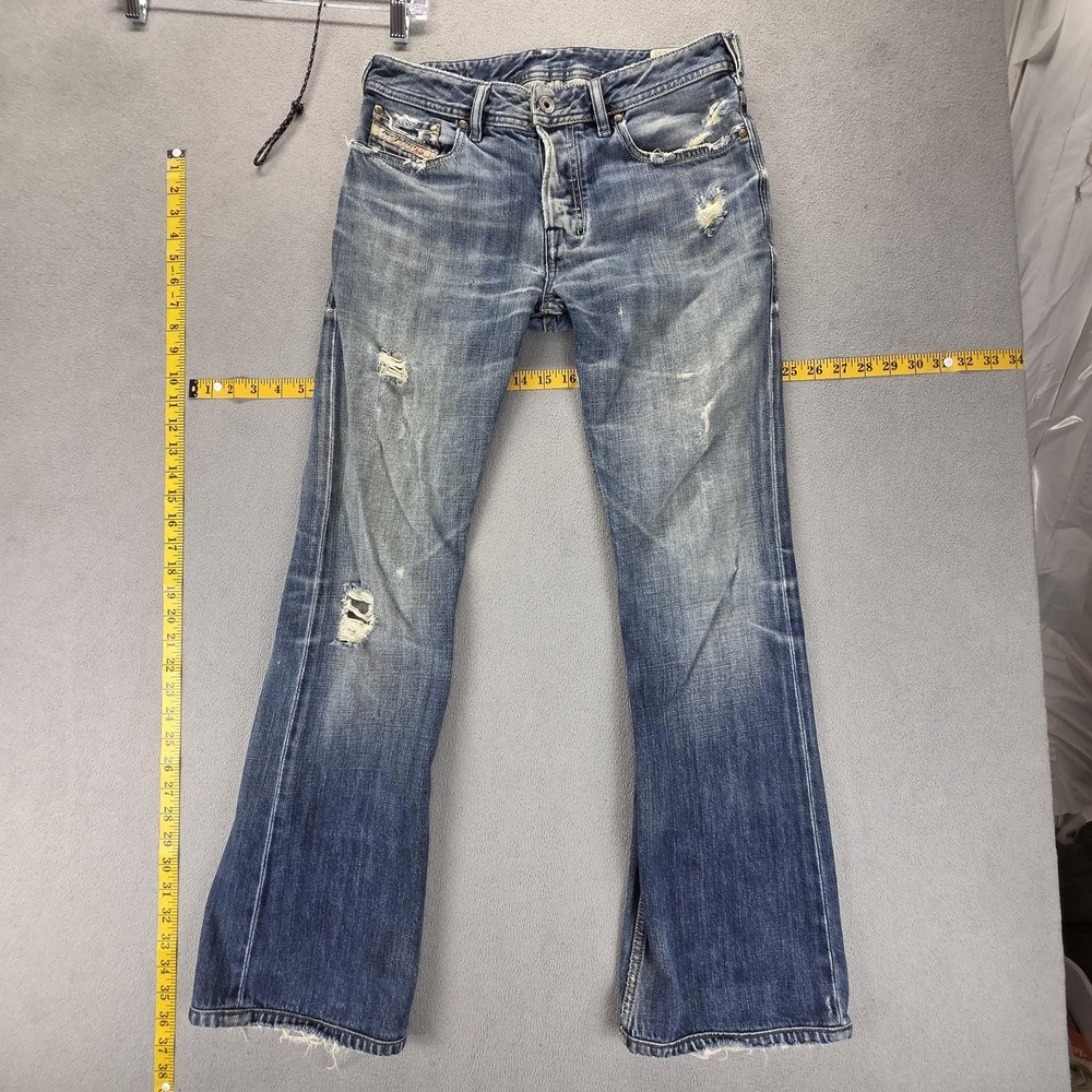 Diesel Jeans Mens 28x32 Blue Zathan Regular Bootcut 0071S